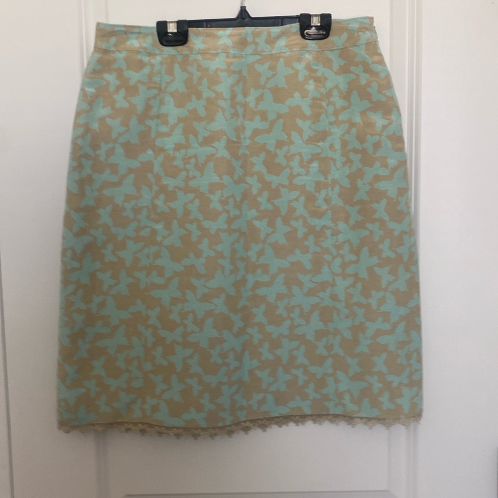 Doncaster Skirt Butterfly Duponi Silk & Linen Skirt